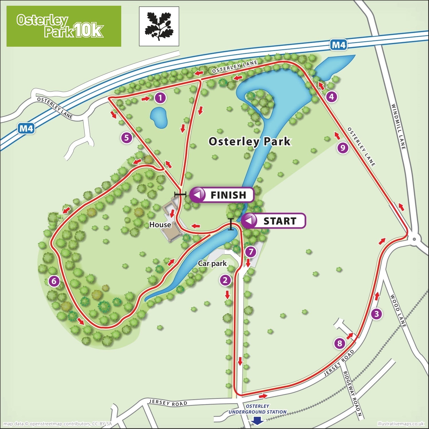 10k Route From My House Route Map – Osterley Park 10K